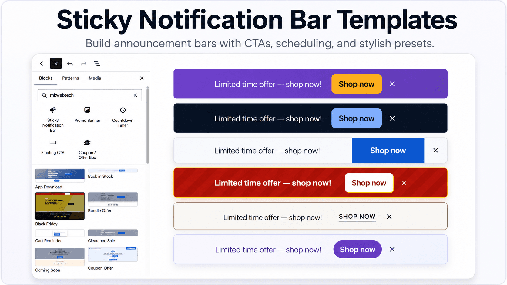 Conversion Blocks WordPress dashboard